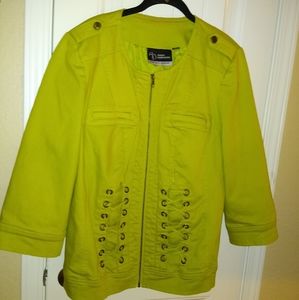 Catherine's Green Denim Lady's Lined Jean Jacket Coat 0X 14 / 16W PLUS